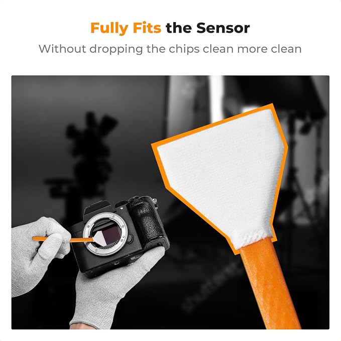 K&F CONCEPT 6 Pack APS-C Frame Sensors Cleaning Swabs, DSLR SLR Digital Camera Dry CCD CMOS Clean Swabs Compatible with Nikon Sony Canon DSLR Camera Sensor, 16mm x 20mm - Image 3