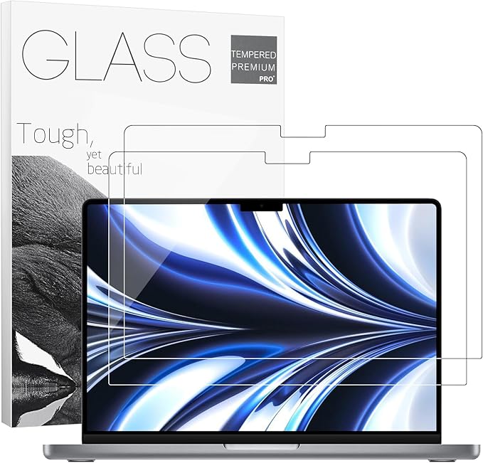2Pack- 9H Hardness Tempered Glass 13" Screen Protector for 2026 MacBook Air 13.6 Inch (M5-M2 2026-2022), Bubble Free, Ultra Thin HD Transparency, Anti Scratch