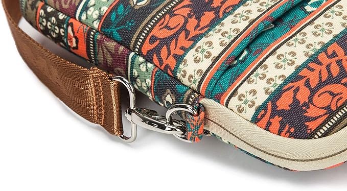 Kinmac New Bohemian 360° Protective Water-Resistant Canvas Laptop shoulder Messenger Sleeve Briefcase case Bag For MacBook Pro 16 inch,LG Gram 16 inch and 15 inch-15.6 inch Laptop