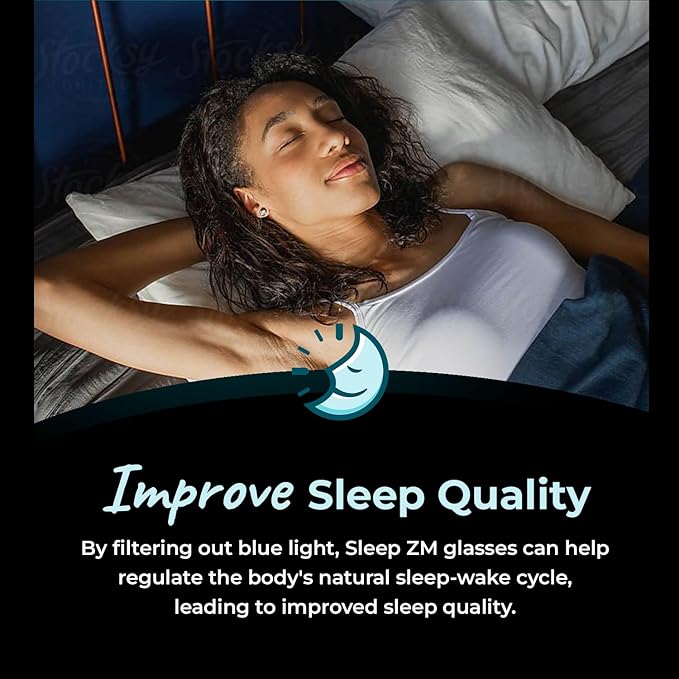Sleep ZM Blue Light Blocking & Light Sensitivity Glasses - 8 Lens Types for Comfort, Relaxation, Sleep & Relief - 50+ Styles