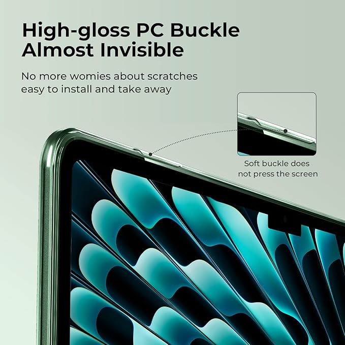 EooCoo Case Compatible with MacBook Air 13 inch M5 2026-2022 Release M4 M3 M2 A3449 A3240 A3113 A2681, Hard Shell&Keyboard Skin Cover&Screen Protector for Mac Air 13.6 inch, Matte Turquoise Green