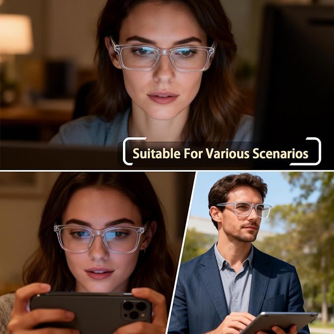 BIRDDIE Blue Light Blocking Glasses for Women & Men, UV400 Anti-Glare Computer Glasses for Gaming,Reading & Eye Strain Relief
