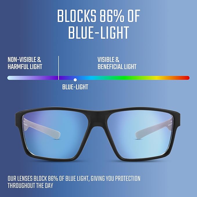 Titan Gaming Glasses, Blue Light Blocking, Night Driving Glasses for Men, Computer Protection, Gift for Gamers