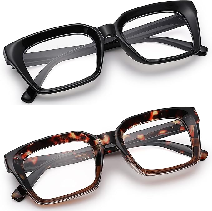 COASION Blue Light Blocking Eyeglasses Classic Thick Square Rim Frame Eyewear for Women Men