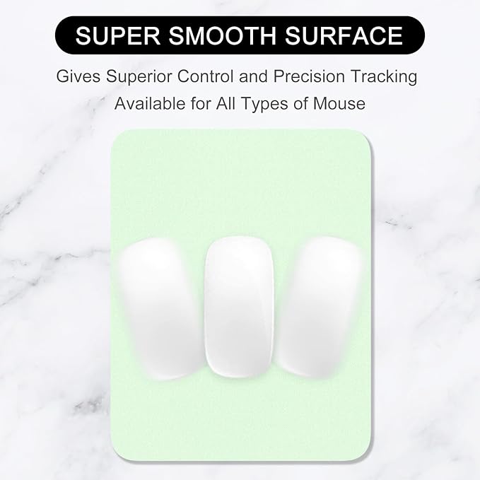 Hsurbtra Mouse Pad, Premium-Textured Square Mousepad 7 x 9 Inch, Thick 3 mm Anti-Slip Waterproof Rubber Pretty Cute Computer Mat for Office Gaming Laptop Women Kids Lake Green