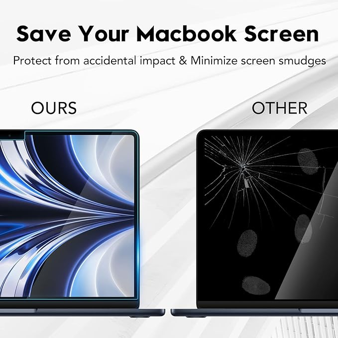 9H Hardness Tempered Glass 13" Screen Protector for 2026 MacBook Air 13.6 Inch (M5-M2 2026-2022), Bubble Free, Ultra Thin HD Transparency, Anti Scratch