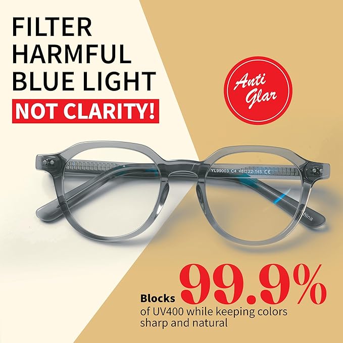 Xenvue Blue Light Blocking Glasses for Men – Premium + Stylish Computer and Screen Eyewear, Reduce Eye Strain