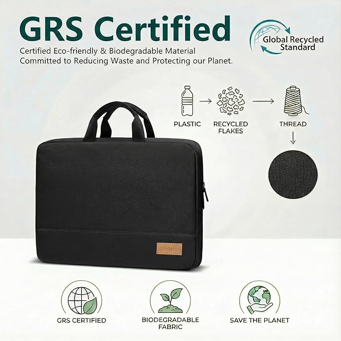 bagasin Laptop Sleeve Case 17 17.3 Inch, Slim Water Resistant TSA Laptop Cover with Handle Durable Protective Computer Carrying Case Compatible with HP Dell Lenovo Asus Notebooks