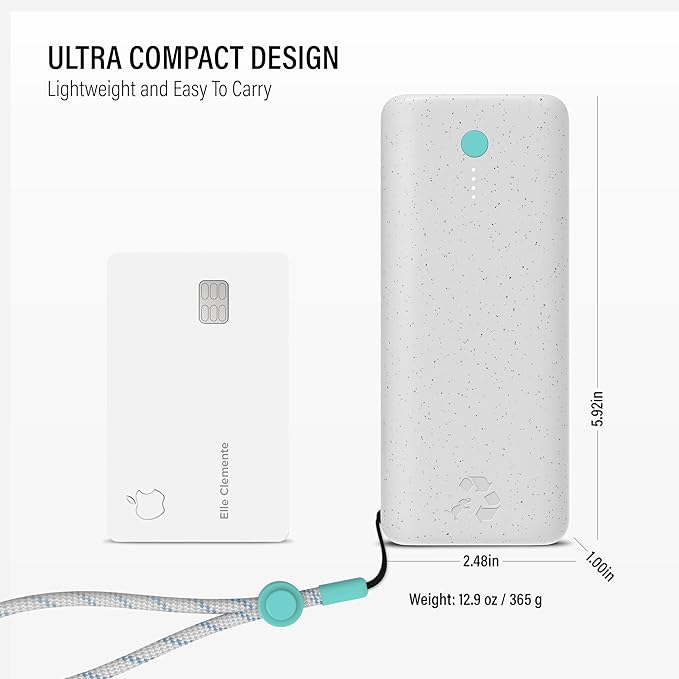 Nimble Champ Pro Portable Charger, 20,000mAh Power Bank with Cable, 65W Dual USB-C Fast Charging Battery Pack, Travel Essential Phone Power Bank for iPhone 17/16/15/14 Galaxy MacBook iPad Airpod Pixel