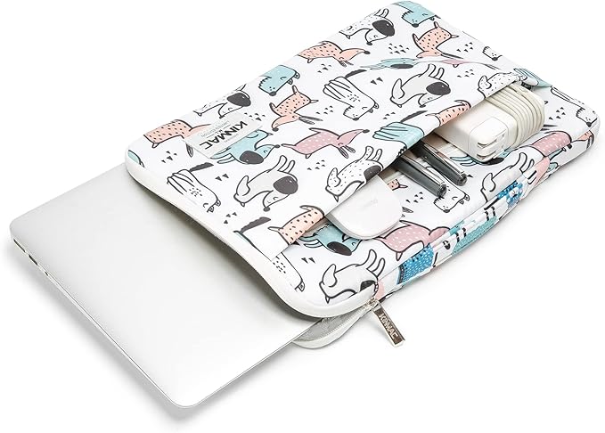 Kinmac Dogs Pattern 360° Protective Water Resistant Laptop Case Bag Sleeve with Handle for Surface Pro,MacBook Pro 13",MacBook 12",New MacBook Air 13" Retina and iPad pro 12.9