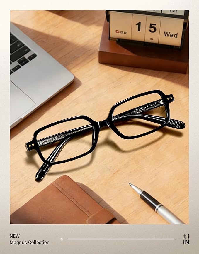 TIJN Blue Light Blocking Glasses Women Men Retro Cat Eye Square Oval Anti Glare Screen Computer Gaming Daily Eyeglasses TR90