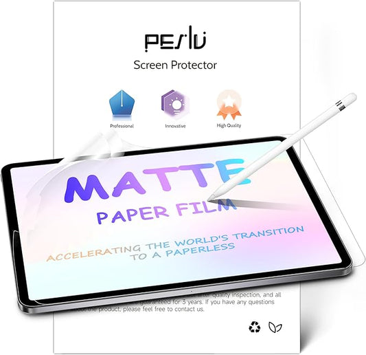Peslv 2 Pack Like Paper Screen Protector for iPad Air 5th & Air 4th (10.9 Inch)/ iPad Pro 11 (2022/21/20/18), Matte Anti Glare PET Film/Blue Light Filter/Drawing & Writing Feel Like on Paper