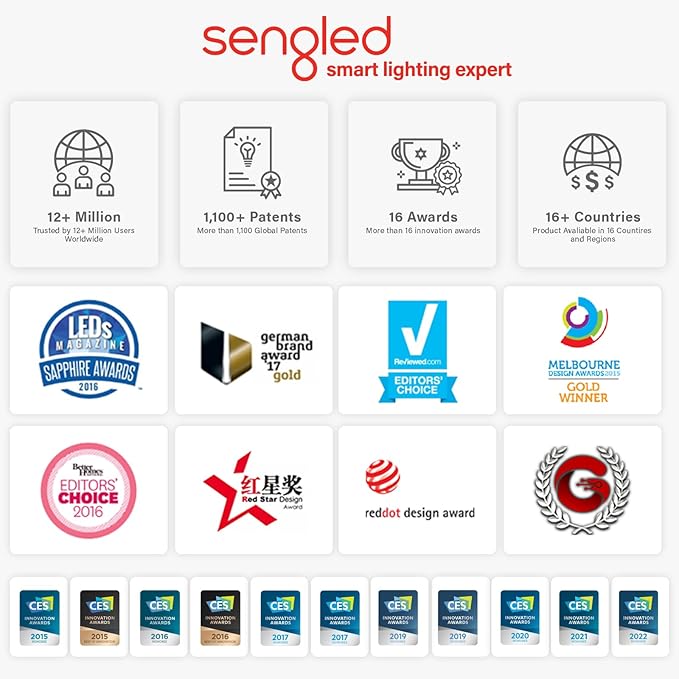 Sengled Alexa Light Bulb, Smart Light Bulbs That Compatible with Alexa Only, Bluetooth Mesh Standard A19 E26 Dimmable LED Bulb Daylight 5000K, 60W Equivalent 800LM, High CRI, High Brightness, 6 Pack