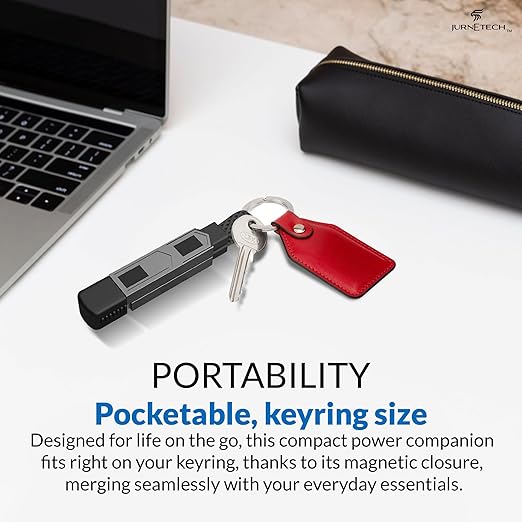 Magnetic 4 in 1 Multi Charging Cable with LED Display, Portable Keychain Charger, Lightning/Type C/USB A/USB C Ports for iPhone iPad Mac AirPods Samsung Google, (65W) Black MFI Certified