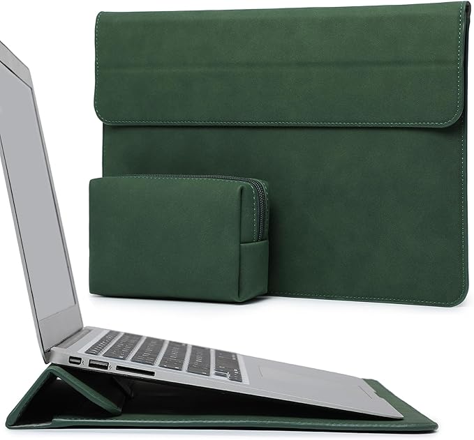 HYZUO 15 Inch Laptop Case Bag Sleeve with Stand for MacBook Air 15 M5 M4 A3241 M3 A3114 M2 A2941 2026-2023, 15" Surface Laptop 7/6/5/4/3, MacBook Pro 15 A1990 A1707 2019-2016, Midnight Green
