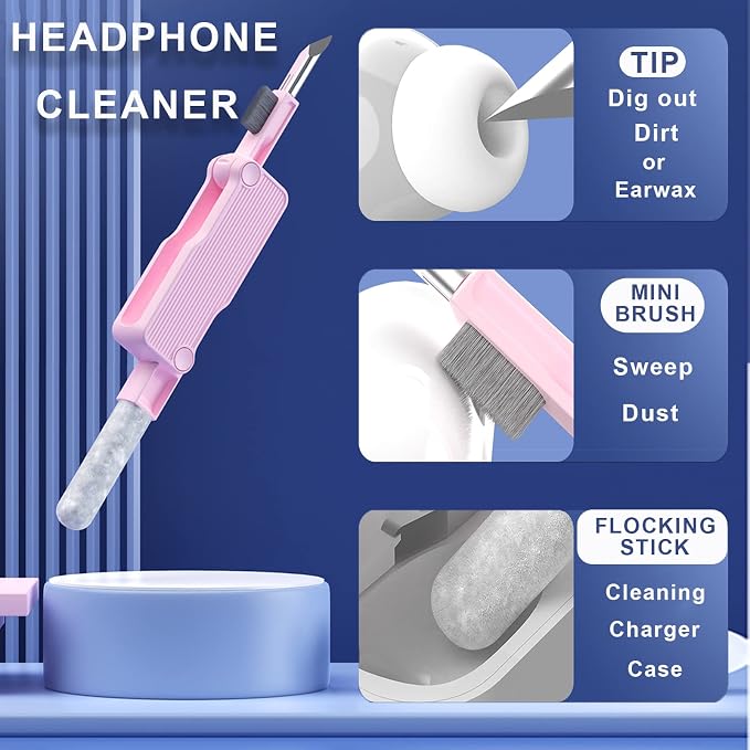 Electronics Cleaner Kit. Keyboard Brush, Airpod Cleaning Tool, Phone Screen Cleaner. for Computers, MacBooks, Laptops, Airpods Pro, Headphones. - Image 3