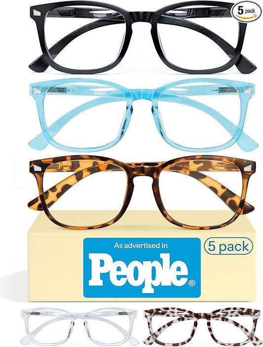 CCVOO 2.5 Reading Glasses for Women, Eye Glasses, Blue Light Readers, Cheaters