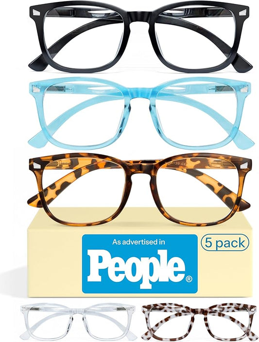 CCVOO 0.75 Reading Glasses for Women, Eye glasses, Blue Light Readers for Women, Cheaters