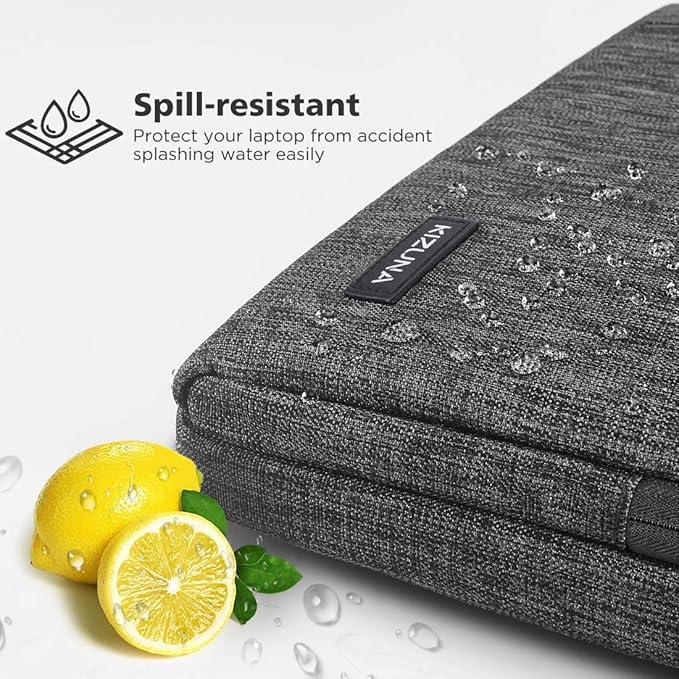 KIZUNA Laptop Bag Case 15.6 Inch Computer Shoulder Messenger Sleeve Briefcase For 16" MacBook Pro M1 M2 Max/MacBook Air 15 M2/16 Lenovo IdeaPad Flex 5i/Thinkbook 16+ /Dell XPS 15, Grey