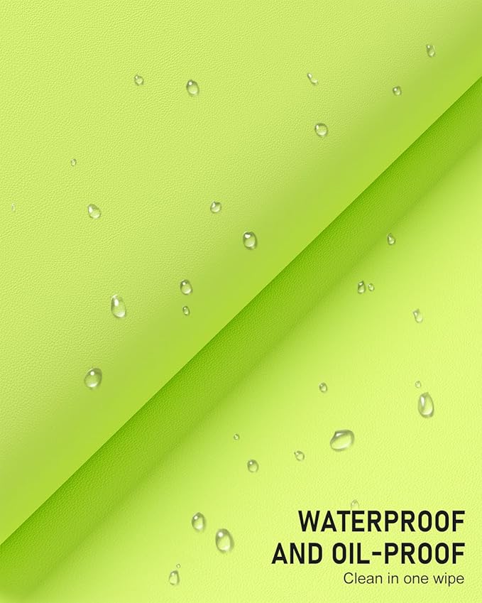 Desk Pad, 35.5" x 17" PU Leather Non-Slip Desk Mat Large Mouse Pad for Desktop, Waterproof Laptop Computer Writing Mat for Office, Home, Work, Gaming, Kiwi Green
