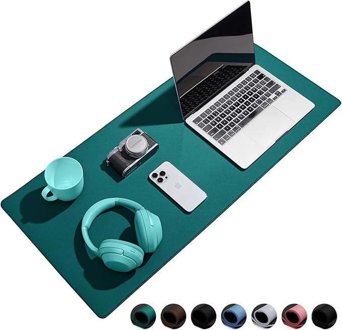 Waterproof Large Gaming Mouse Pad with Durable Stitched Edges, Non-Slip Rubber Base, Grainy Jacquard Mouse Mat Desk Pad for Home Office Gaming, 31.5''x11.8''x0.12'', Matte Green