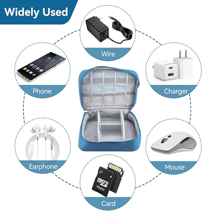 Electronic Organizer Travel Case, Travel Cord Organizer Case Pouch