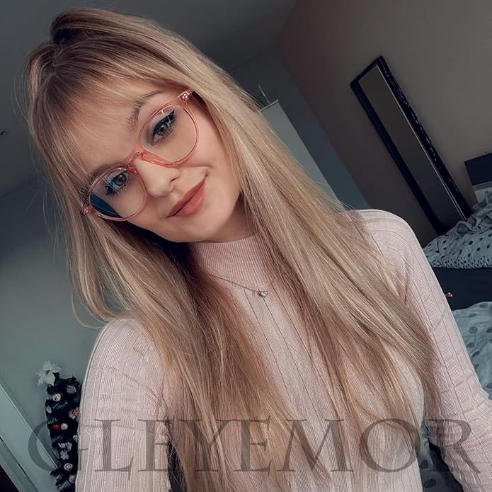 Gleyemor Blue Light Glasses for Men Women, Vintage Round Frame Computer Eyeglasses