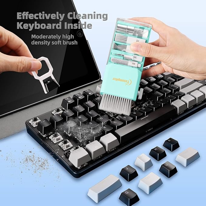 Tassmpitor Laptop Cleaning Kit, All in 1 Keyboard Cleaning kit for MacBook iPad iPhone, Compact Keyboard Cleaner with Brush and Spray for Tablet, Airpods, Earbud, Computer Screen, PC Monitor - Image 2