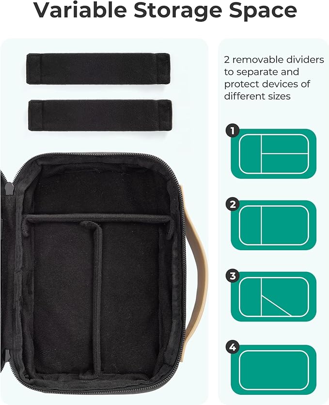 BAGSMART Electronics Organizer Travel Case, Cord Organizer Travel Cable Bag for Tech Accessories (Black)