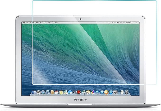 Tempered Glass Screen Protector for MacBook Air 13 Inch 2017 2016 2015 or Older Model A1369 A1466 9H Super Hardness Prevent Being Scratched by Keys, Watch, Kids, Pets
