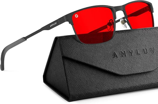 ANYLUV Blue Light Glasses for Men/Women, Lightweight Blue Light Blocking Glasses, Anti-Eye Strain Computer Glasses for Gaming