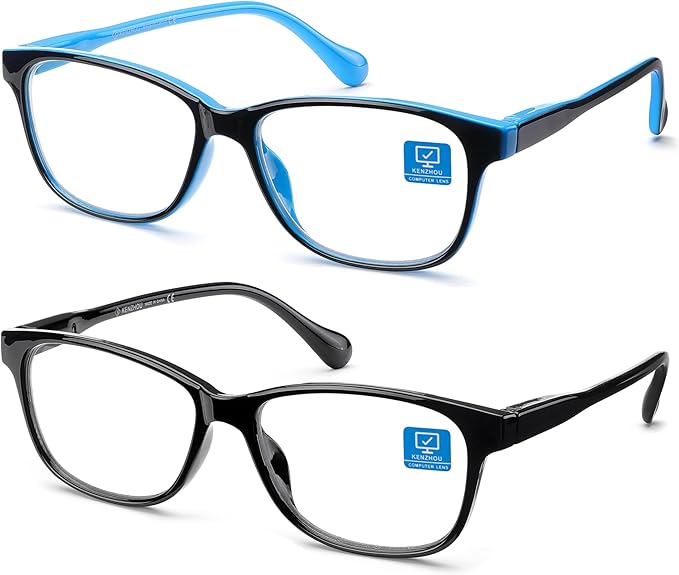 K KENZHOU Blue Light Glasses for Woman Men Bluelight Blocking Glasses for Computer Gaming Phones,Anti Eye Strain & UV Glare