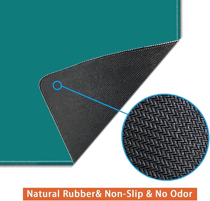 Large Mouse Pad, Non-Slip Desk Blotter, Office Desk Mat, Desk Pad Protector, Laptop Desk Pad, Desk Writing Pad for Office and Home, Teal, 31x12 inch