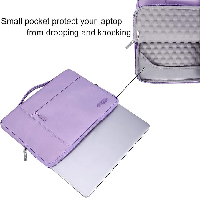 MOSISO Laptop Case 13 inch, 13 inch Laptop Sleeve with Handle Compatible with MacBook Air 13 M4 M3 M2 M1 2025-2018 / Pro 13 M2 M1 2025-2016, Polyester Multifunctional Computer Bag, Purple