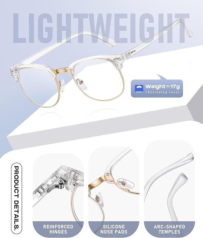 Perfectmiaoxuan Blue Light Blocking Glasses,Computer/Gaming/Screen Glasses for Women or Men，Anti Blue Light & UV