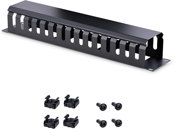 StarTech.com Horizontal 2U Server Rack Cable Management Finger Duct w/ Cover - 19" Network Rack Wire Duct Raceway Panel - Slotted Wire Duct (CMDUCT2U) - Image 7