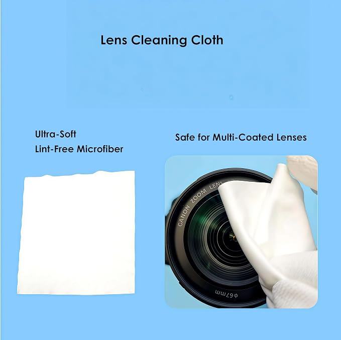 APS-C Camera Sensor and Lens Cleaning Kit, Mirrorless and DSLR Camera Cleaning Kit, Including Cotton Swabs, Dust Free Cloth, Cleaning Brush - Image 4