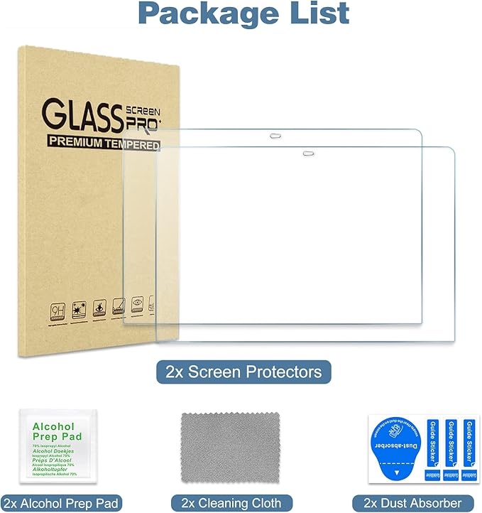 ProCase 2 Pack Tempered Glass Screen Protector for 13 Inch MacBook Air M1 Chip/MacBook Pro 13 M1 M2 Chip, 9H Screen Film Guard for Mac Air 13 (2020-2018)/ Mac Pro 13 (2022-2016)