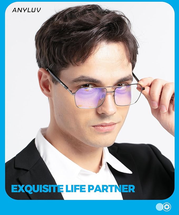 ANYLUV Blue Light Glasses Men/Women, Blue Light Blocking Glasses, Computer Screen Blocker Eyes Protection Glasses