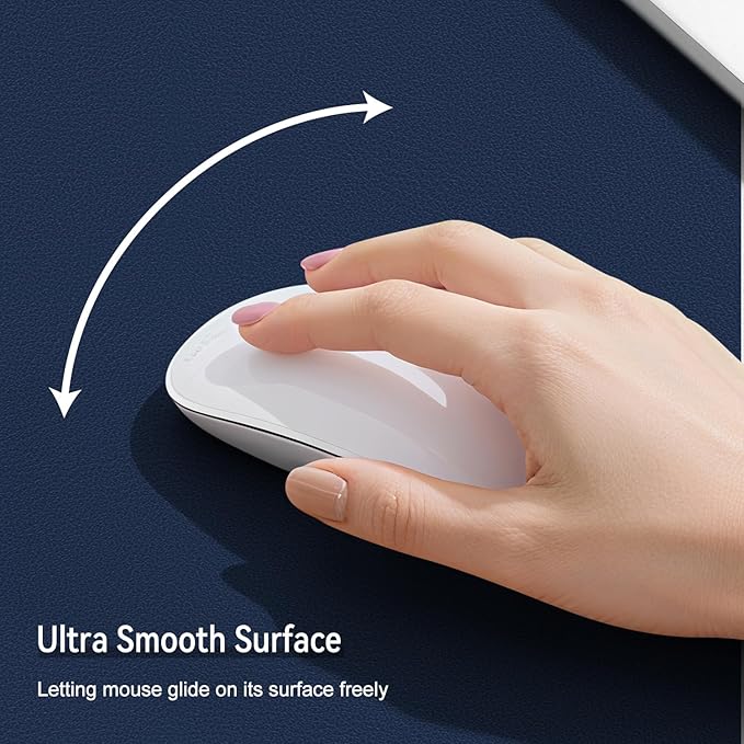 Dual Sided Leather Desk Mat - Waterproof Desk Pad - Ideal for Large Mouse Pad and Desk Mats on Top of Desks (Dark Blue, 25"*13")