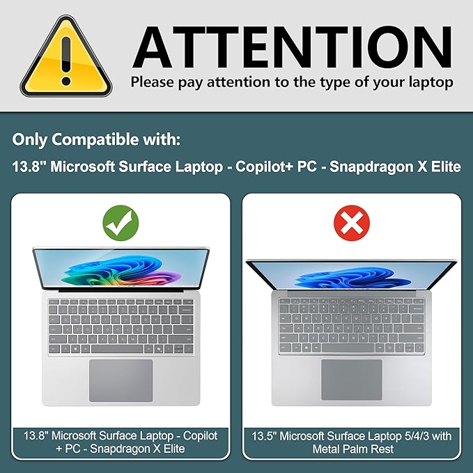 Batianda [Customized] Heavy Duty Case for 13.8 inch Microsoft Surface Laptop 2024 Release (7th Edition) - Personalized Name Ergonomic Foldable Kickstand (Holds 22lbs) Shockproof Protective Armor Cover