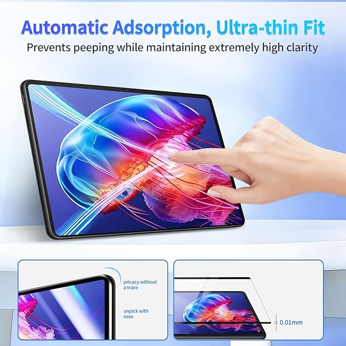Privacy Screen Protector for iPad Pro 12.9inch 3rd/4th/5th/6th Gen(2018-2022) Anti-Spy Anti Glare Blue Light Filter Easy Installation Screen Protector Bubble Free