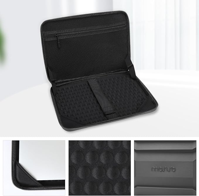 MOSISO 13-14 inch Laptop Hard Case, 13.3 inch Waterproof Shockproof Computer Bag Compatible with MacBook HP Dell, Symmetrical Trapezoid EVA Carrying Laptop Sleeve Hard Shell with Handle, Gray