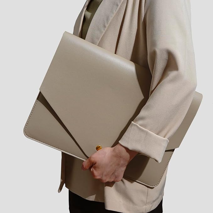 Laptop Sleeve Compatible with 2024 13inch MacBook Air M3,13 MacBook Pro M2, Surface Pro 3 4 5 6 7, Dell XPS 13 with Small Pouch, Mouse Pad and Cord Holder Color Khaki