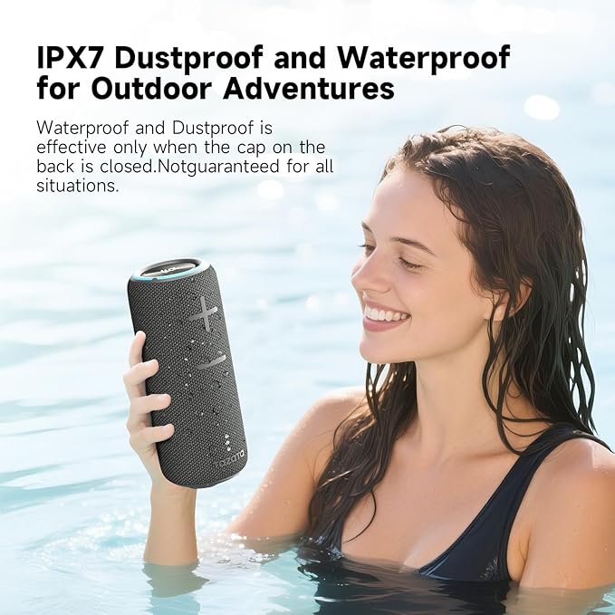 30W Loud Outdoor Portable Bluetooth Speaker, IPX7 Waterproof - Dustproof Wireless Speaker with Mega Bass, 8 - Hour Playtime, TWS Pairing, for Home, Party, Outdoors, Travel