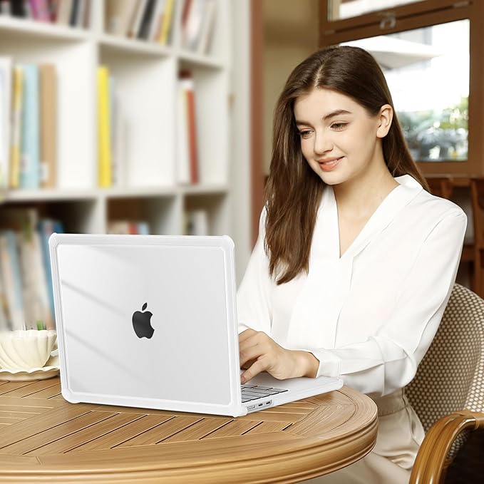 MOSISO Compatible with MacBook Air 13 inch Case M5 2026 M4 2025 M3 M2 2024-2022 A3449 A3240 A3113 A2681,3 in 1 Kit Crack-Resistant Heavy Duty Protective Plastic Hard Case with TPU Bumper,Crystal Clear