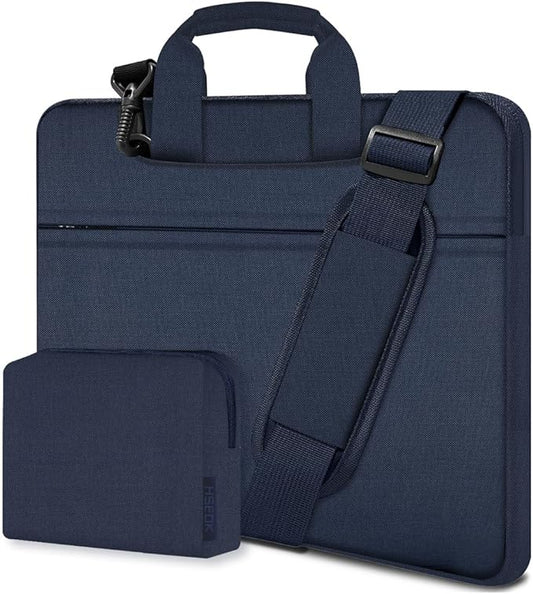 Hseok Laptop Shoulder Bag 13-14 inch Shockproof Water-Resistant HandBag with Small Case Compatible with MacBook Pro/Neo 14" M5/M4/M3/M2/M1, Mac Air/Pro 13.3", XPS 13/14, Most 13"-14" PC,Blue