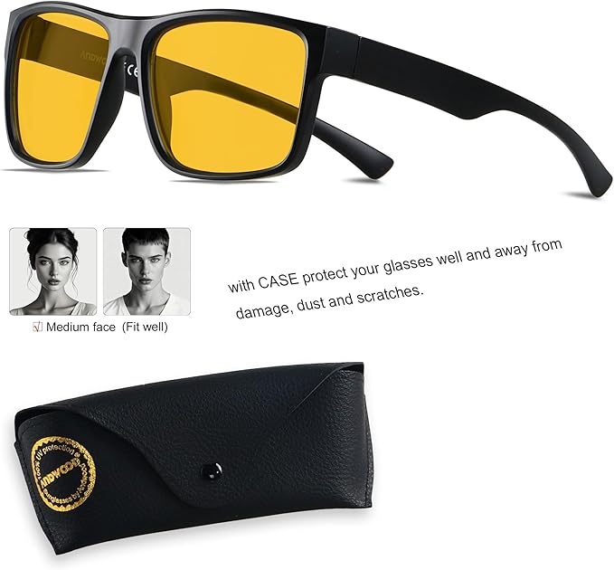 ANDWOOD Blue Light Blocking Glasses Men Women Computer TV Gaming AR Coatings Lens Improve Sleep Naturally Producing Melatonin