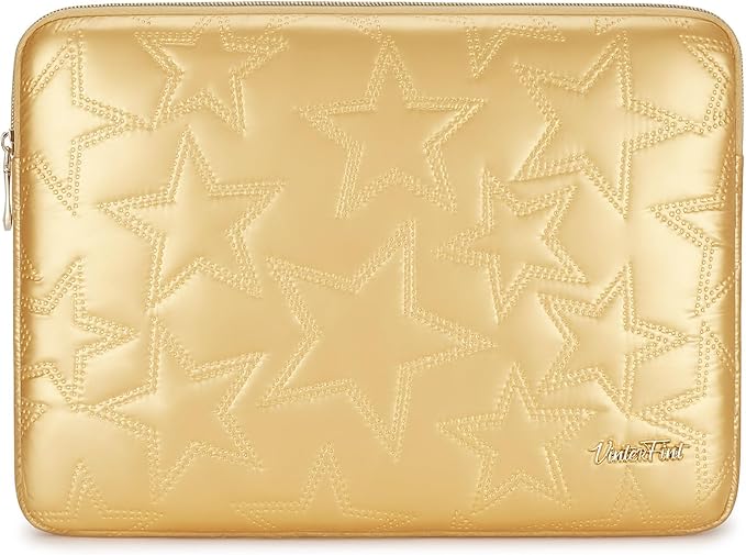 14 inch Laptop Sleeve Case for 14" MacBook Pro M5 Pro/Max (2026), Surface Laptop Studio 2, ThinkBook 14 Gen 8, IdeaPad 3i, Inspiron 14, 14.5" XPS 14, HP ThinkPad Notebook Bag Cover, Gold