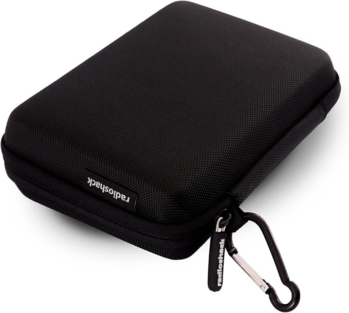 RadioShack Small Cable Organizer Travel Case, Bag Organizer for Phone Charging Cords, HDMI Cables, and More, Black